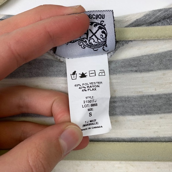 THX Thanx Collection Short Sleeve Striped Cardigan - Picture 4 of 6